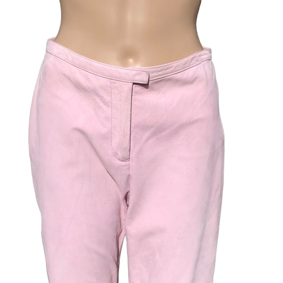 St. John Collection pink suede pants Sz 4 - Picture 6 of 15